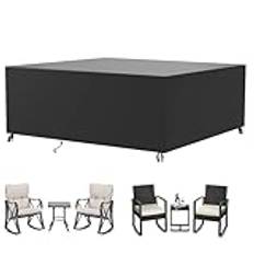 Utomhus utemöbler lock 140x130x70 cm vattentät och anti-UV 420d tung Oxford tyg trädgård lounge sittbänk för rattan soffa stol och bord