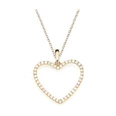 Hjärta Hänge i 18K Guld med 0.22ct TW/SI Diamanter - MSG58G
