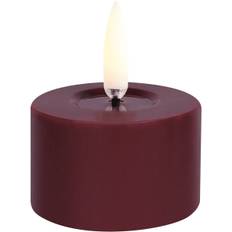 Uyuni Lighting Bloklys m. Smelteeffekt LED Ø5xH2,8 cm, Wine Red