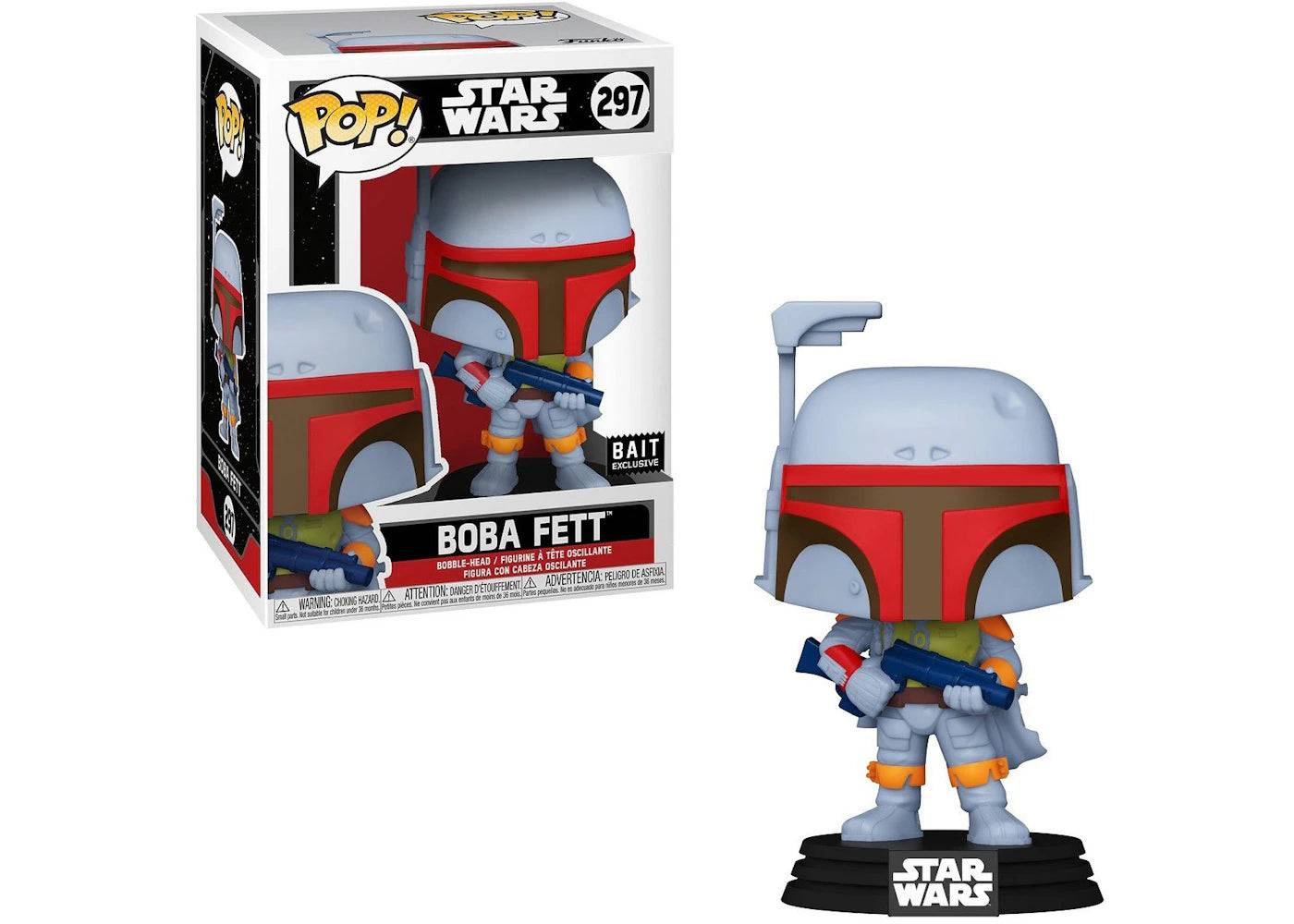 Funko Pop! Star Wars Boba Fett Vintage Bait Exclusive Figure #297 - One Size