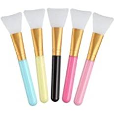 Dadabig 5 st ansiktsmask borste, silikon ansiktsmask applikation skönhetsverktyg ansiktslera mask applikationsborste hårlös kroppslotion kroppssmör applikationsverktyg för att applicera ansiktsmask gör-det-själv-behov, 5 färger