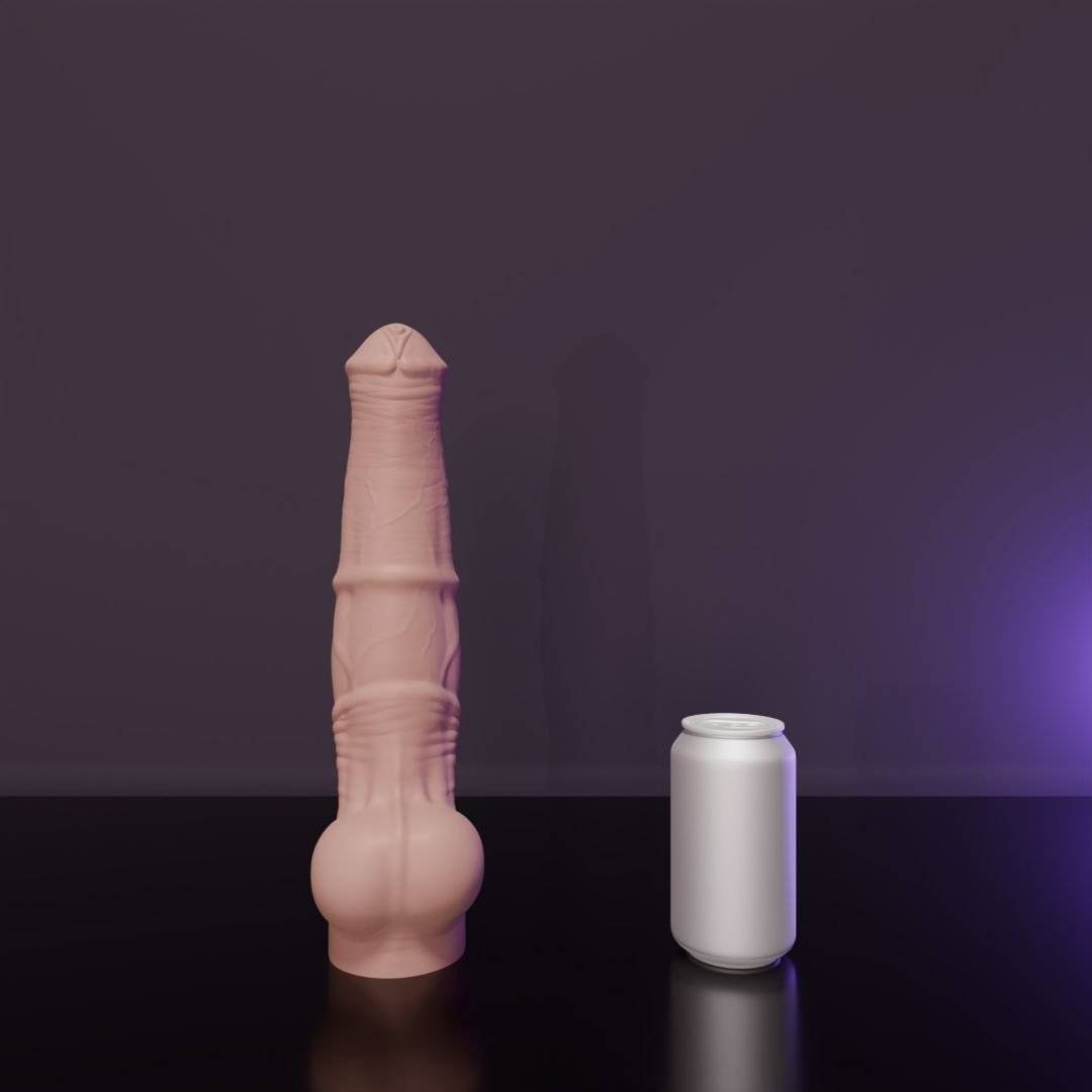 Erotixxx Toys Horse Dildo Warm Flesh 40% M, premium silicone dildo with Vac-U-Lock 29.8 x 5–6.4 cm.