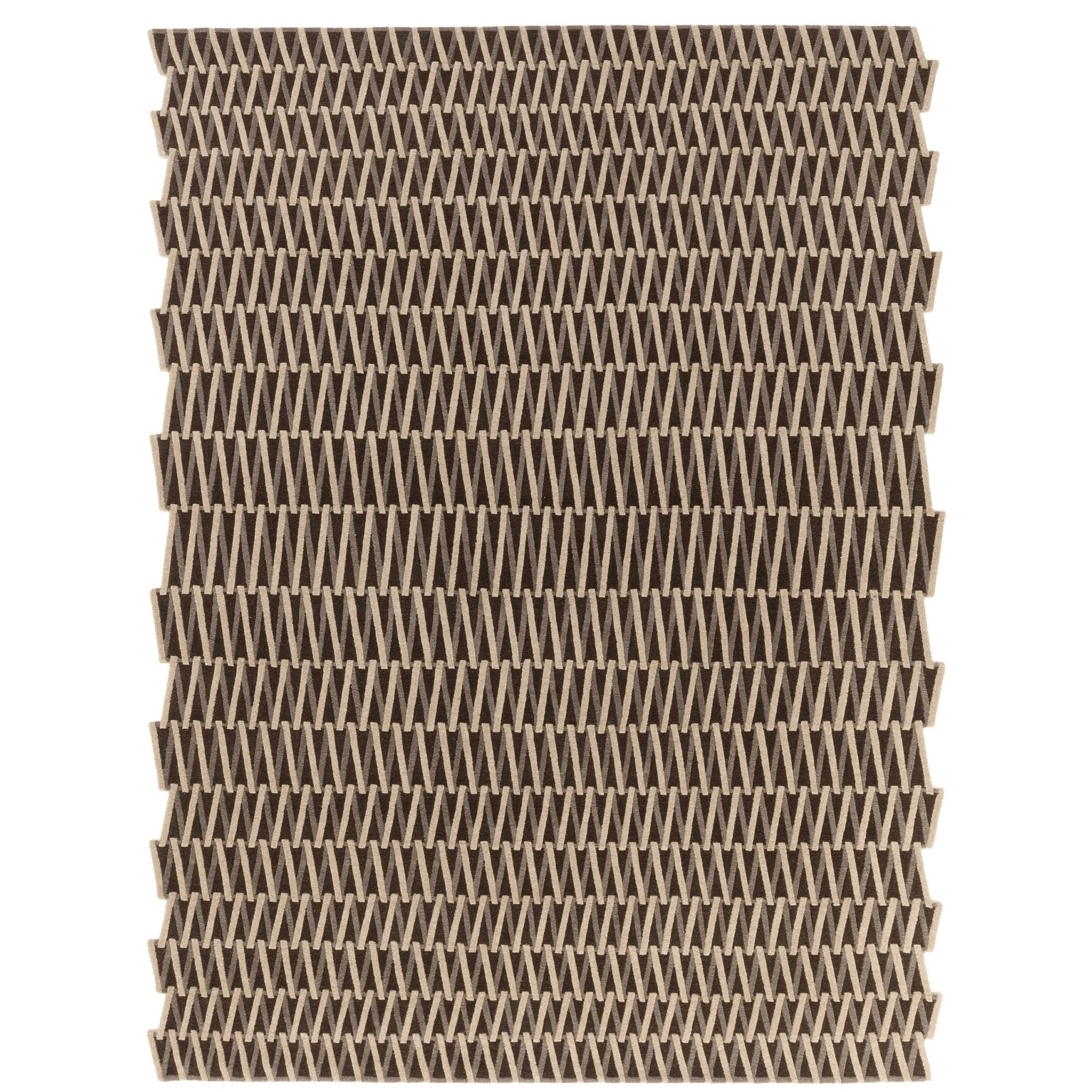 cc-tapis - Spiralé – Dark undyed - Mønstrede tæpper - Gaëlle Lauriot-Prévost & Dominique Perrault - Brun,Beige - Uld