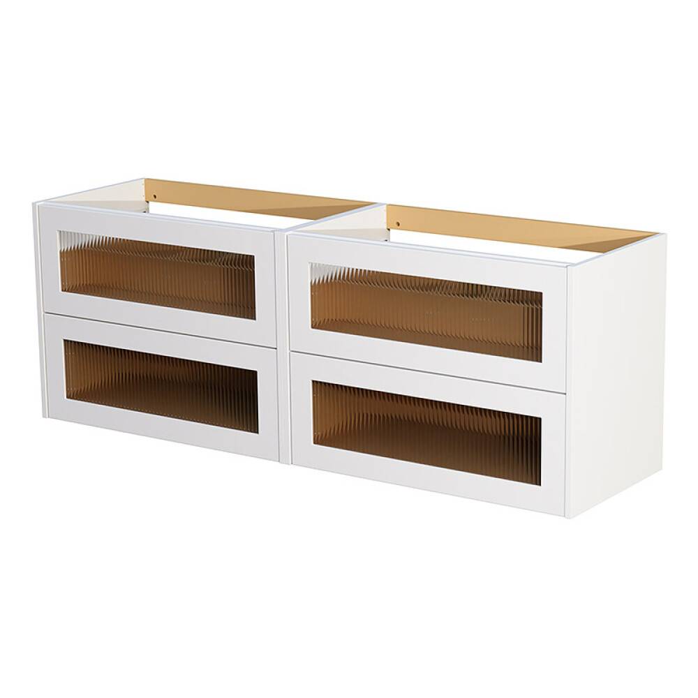 TVÄTTSTÄLLSSKÅP CAMARGUE AURA DUBBEL 160CM 4 LÅDOR LINJEGLAS LAV