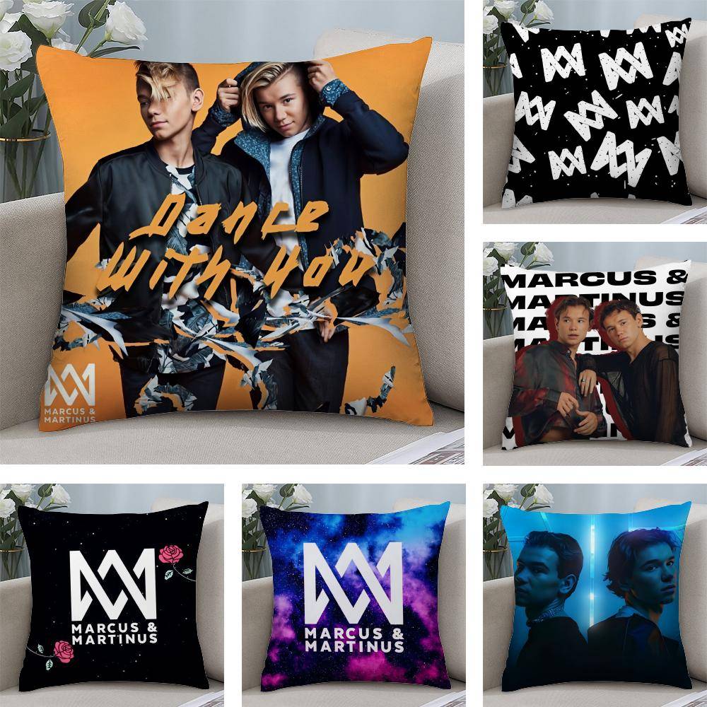 M-Marcus Och M-Martinus Kuddfodral Plyschtyg Mjuk Dubbelsidig Tryckt Soffa Varm Vinter Hem Barnpresent Kuddfodral