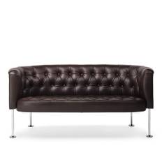 Walter Knoll - Haussmann Sofa 310-20, Black Chrome, Leather Cat. 55 Congress 255 Oxblood, Synthetic Glides - Sofaer - Trix & Robert Haussmann - RØD