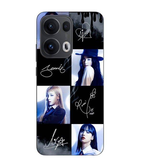 Maniacase Case For Oppo Reno 13 Pro 5G blackpink signature photo
