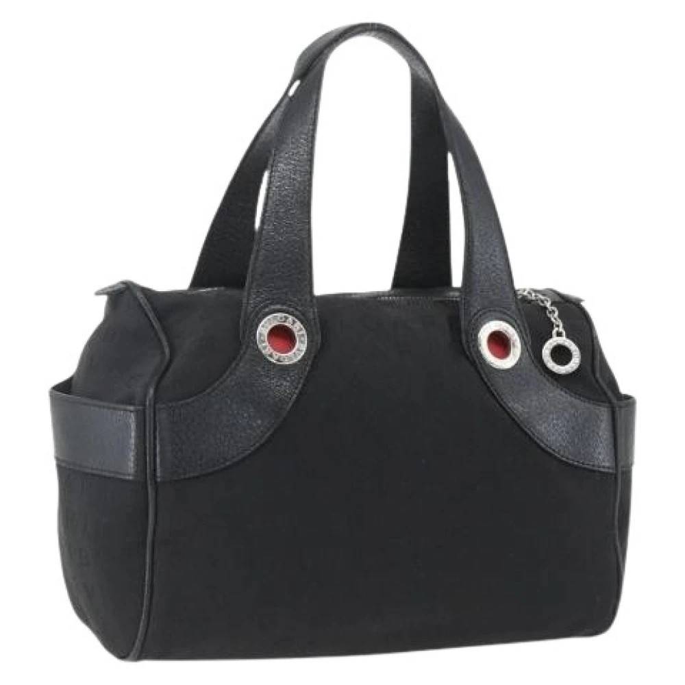 Bvlgari Vintage Pre-owned Canvas Håndtaske - Vintage - Dame - Sort - ONE SIZE -