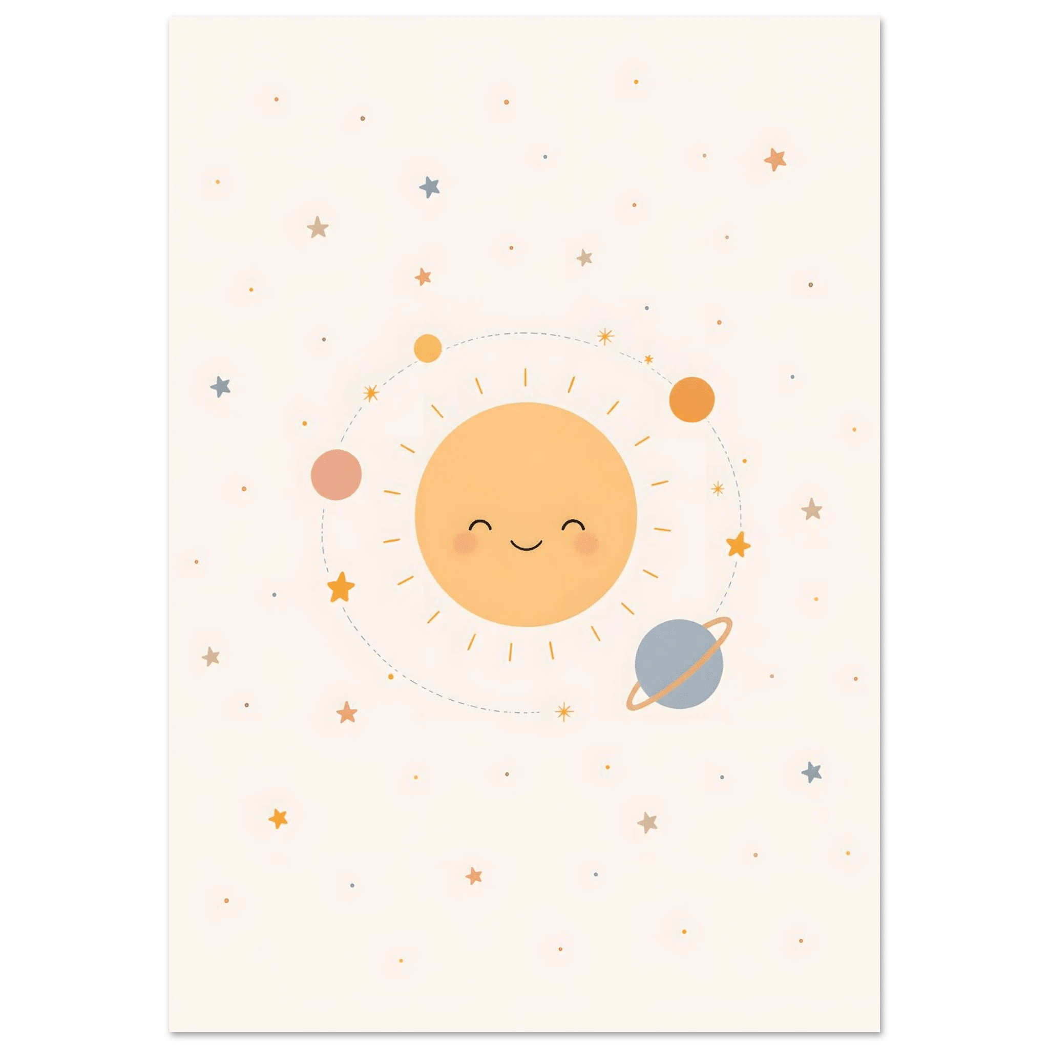 Solen och planeter poster-70x100 cm / 28x40″ / Utan ram / -