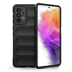 ATISIJIE Silicone Case för Samsung Galaxy A54 5G,extra tunt premium mobilskal, Soft TPU stötsäkert ultratunt helkroppsskydd Fodral Cover-Svart