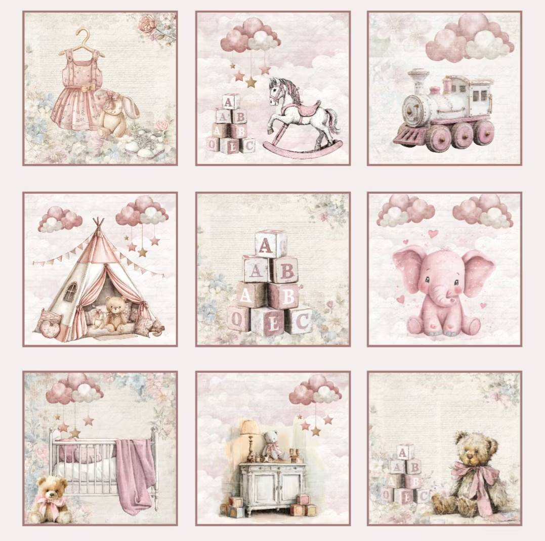 Reprint -Happiness , Girl Tag Klippark - 12x12 (30,5 x 30,5 cm)