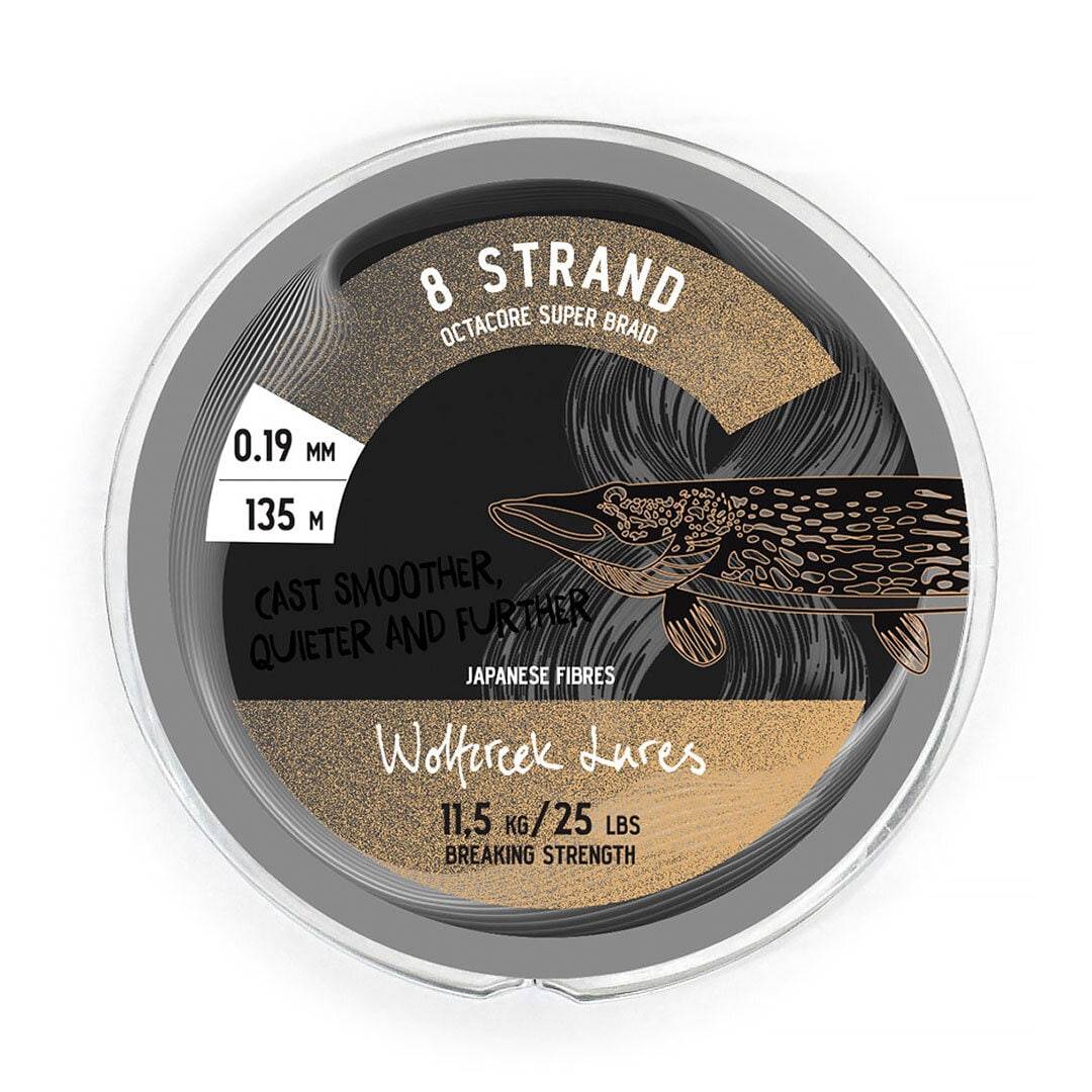 Wolfcreek Lures Braid X8 135m Brown., Wolfcreek