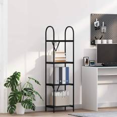 vidaXL Bogreol Sort eg 40 x 30 x 146 cm Konstrueret træ