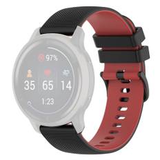 Garmin Venu 2 Plus / Venu SQ / SQ 2 - Silikone rem 20mm - Sort/Rød