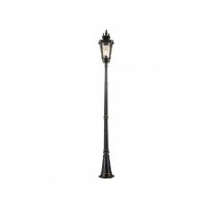 BALTIMORE Udendørs lampemast i aluminium og glas H239 cm 1 x E27 - Antik bronze/Rav