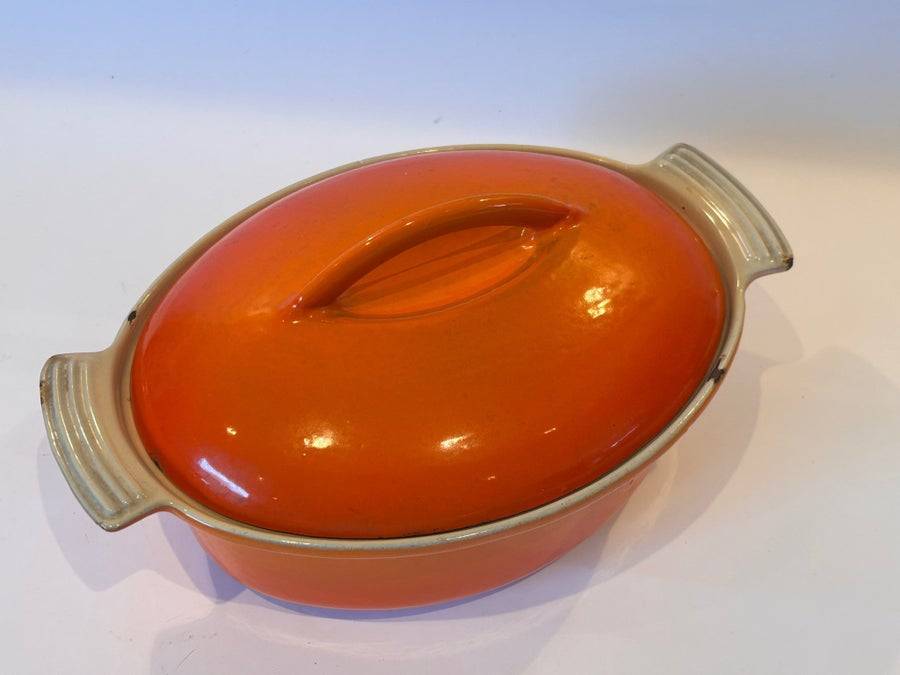 Bolinders emaljerad gjutjärnsgryta, orange