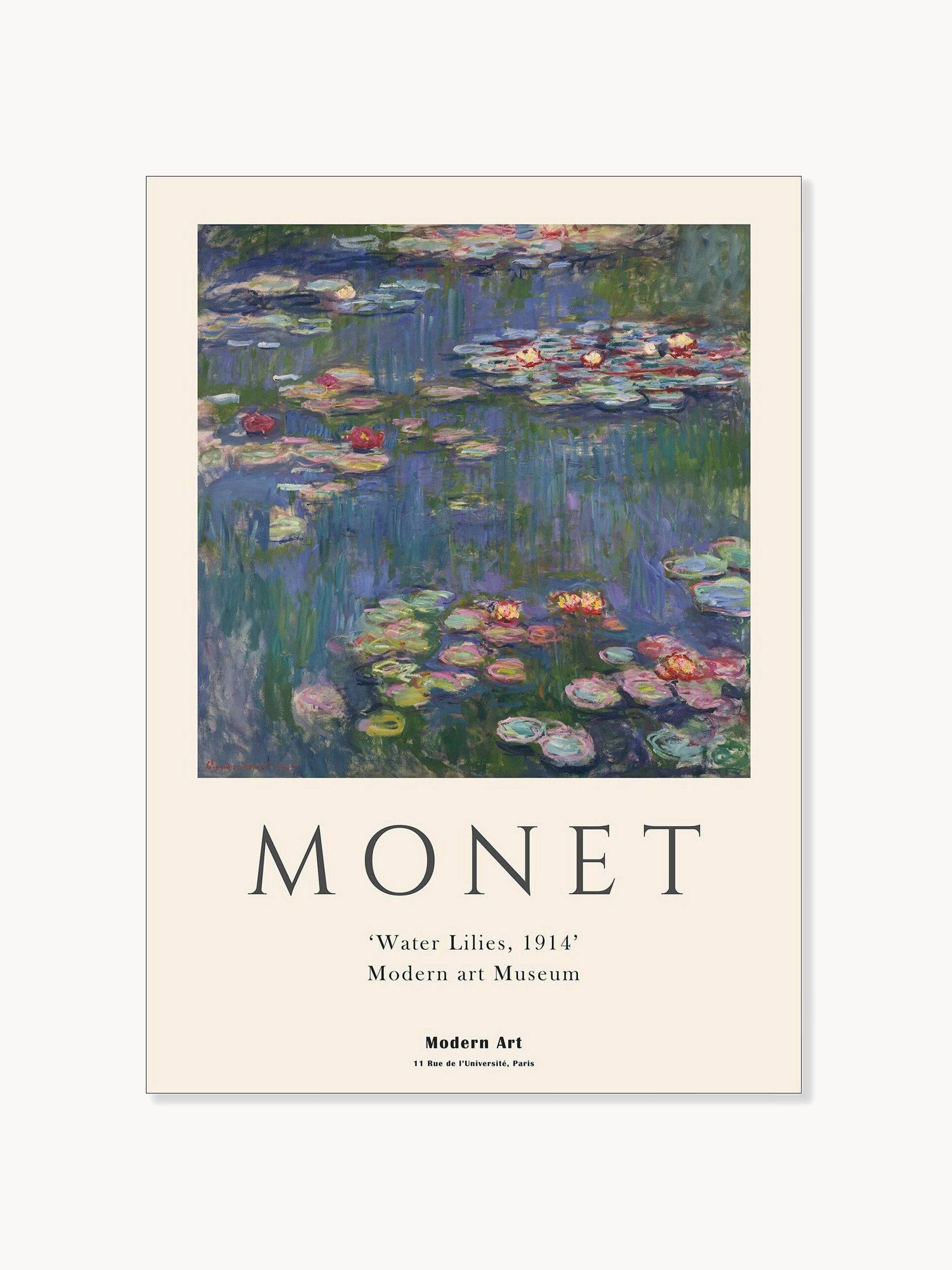 Affisch Claude Monet x PSTR Studio - Waterlillies