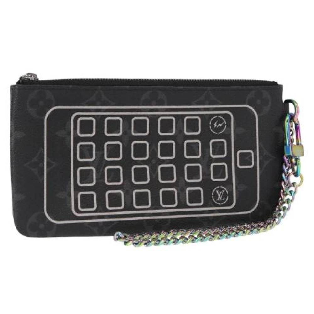 Louis Vuitton Vintage Pre-owned Vintage Canvas Clutch - Vintage - Dame - Sort - ONE SIZE -
