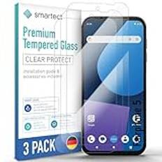 smartect [3 Stycken, Clear] Skärmskydd kompatibel med Fairphone 5, HD Screen Protector i Härdat Glas 9H, Bubbelfri Installation, Anti-Fingeravtryck