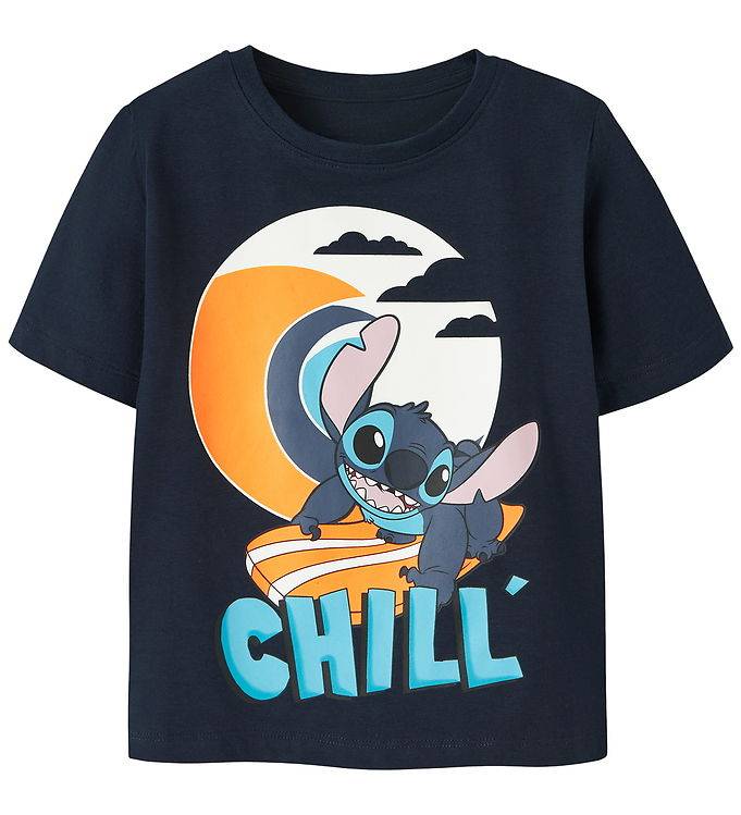 Name It T-shirt - NmmMamba - Stitch - Navy Blazer - Name It - 5 år (110) - T-Shirt