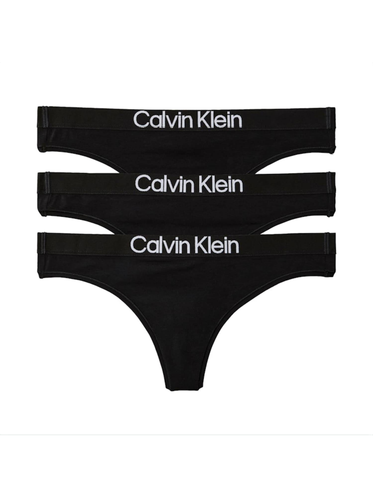 Calvin Klein Underwear String svart / vit