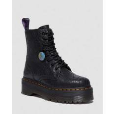 Dr. Martens Nappa Leder Jadon Wednesday Plateaustiefel Schuhe in Schwarz, Größe: 43