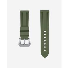 Military Green Universal FKM Rubber Watch Strap - 20mm, 22mm & 24mm | Wristbuddys.com 22mm