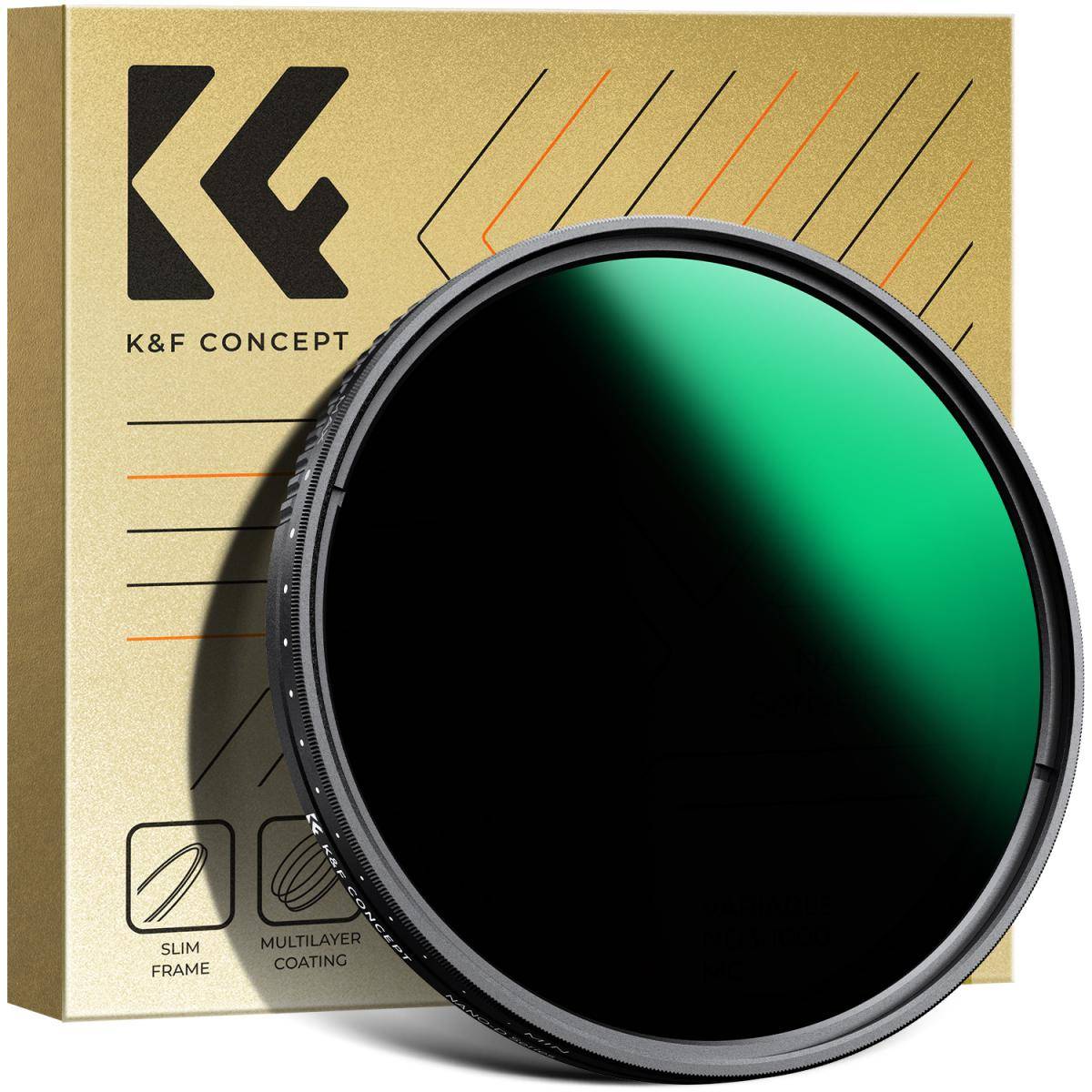 KENTFAITH 67mm Variable ND3-ND1000 ND Filter (1.5-10 Stops) Neutral Density Lens Filter with 24 Multi-Layer Coatings for Camera Lens Nano-Dazzle