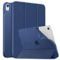 MoKo Case for iPad 10th Generation Case 2022, iPad 10.9 inch Case, Soft TPU Translucent Frosted Back Cover Slim Shell Protective Case with Adjustable Angles, Auto Wake/Sleep, Navy Blue