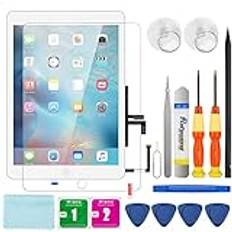 S-Union Ersättning för iPad Air 1:a generationen skärm pekskärm digitizer, endast för A1474 A1475 A1476 Air 1:a generationen (vit)