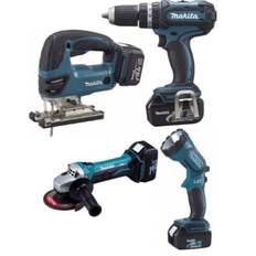 Makita LXT 18 volt 4 dels luksus Littium-Ion sæt med 2x 3.0Ah