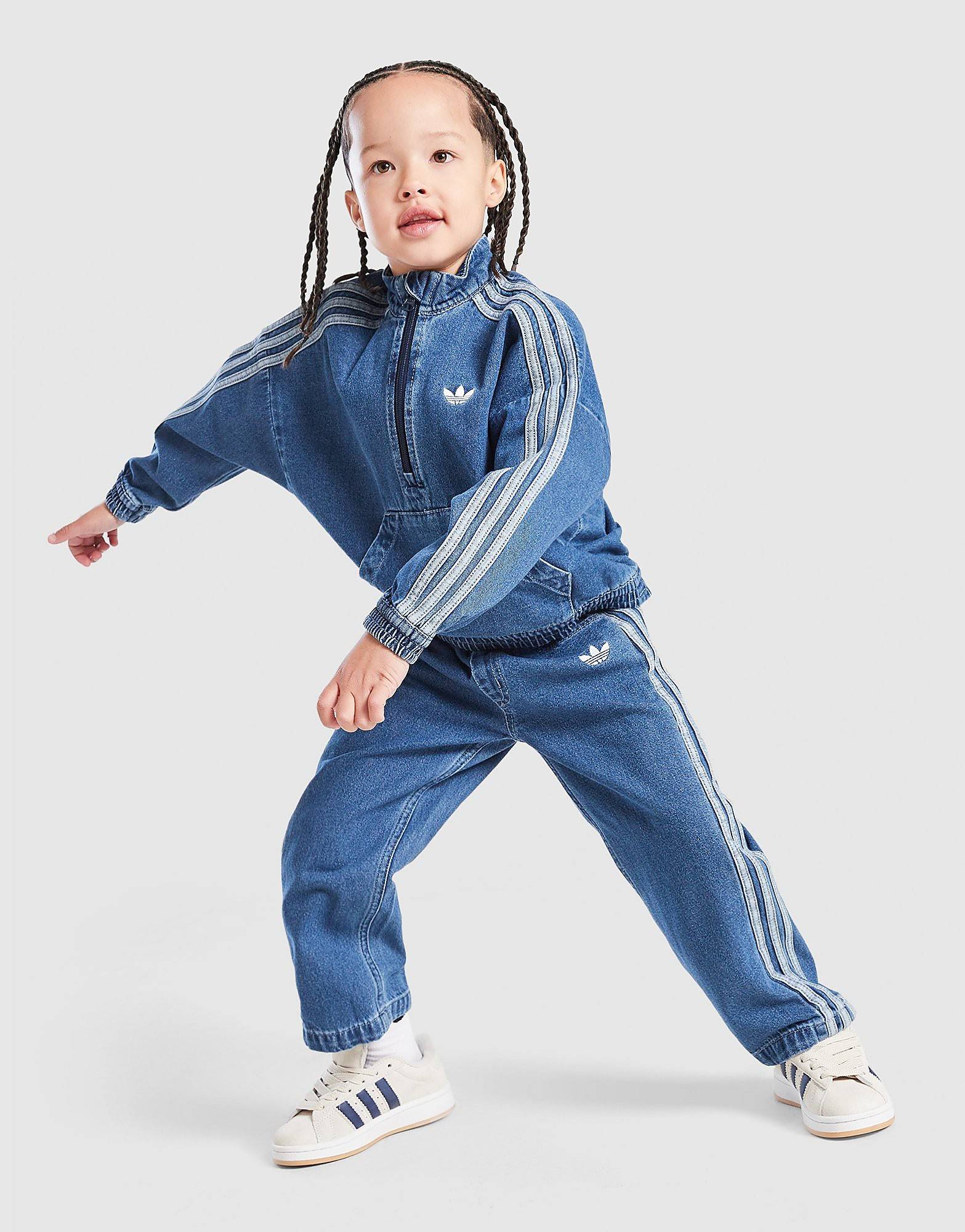 adidas Originals Firebird Denim Tracksuit Children, Blå