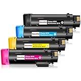HenceBuy 6510 6515 toner kompatibel med Xerox 6510 6515 tonerkassetter för Xerox fas 6510n 6510dn 6510dni 6510dnm WorkCentre 6515n 6515dn 6515dn 6515dnnnnm skrivare, Svart cyan gul magenta