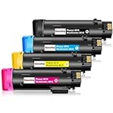 HenceBuy 6510 6515 toner kompatibel med Xerox 6510 6515 tonerkassetter för Xerox fas 6510n 6510dn 6510dni 6510dnm WorkCentre 6515n 6515dn 6515dn 6515dnnnnm skrivare, Svart cyan gul magenta