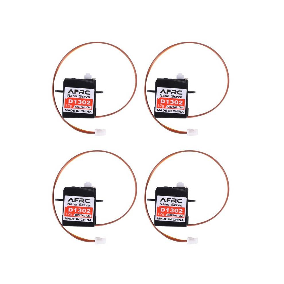 4X AFRC D1302 1.7G Large Torque Digital Servo JST Connector for RC Model Drone Airplane Helicopter