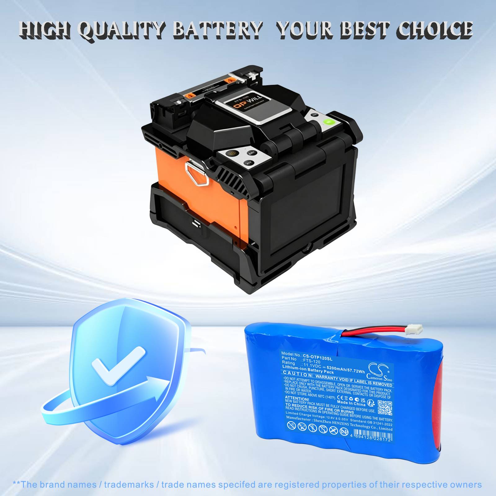Batteri for OPWILL PFS-120 FTS-120 11.1 V 5200 mAh Li-ion