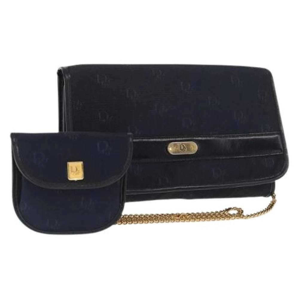 Dior Vintage Pre-owned Vintage Nylon Skuldertaske - Vintage - Dame - Blå - ONE SIZE - Uld