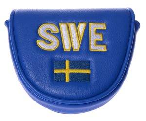 Sverige Headcover Putter Mallet Blå