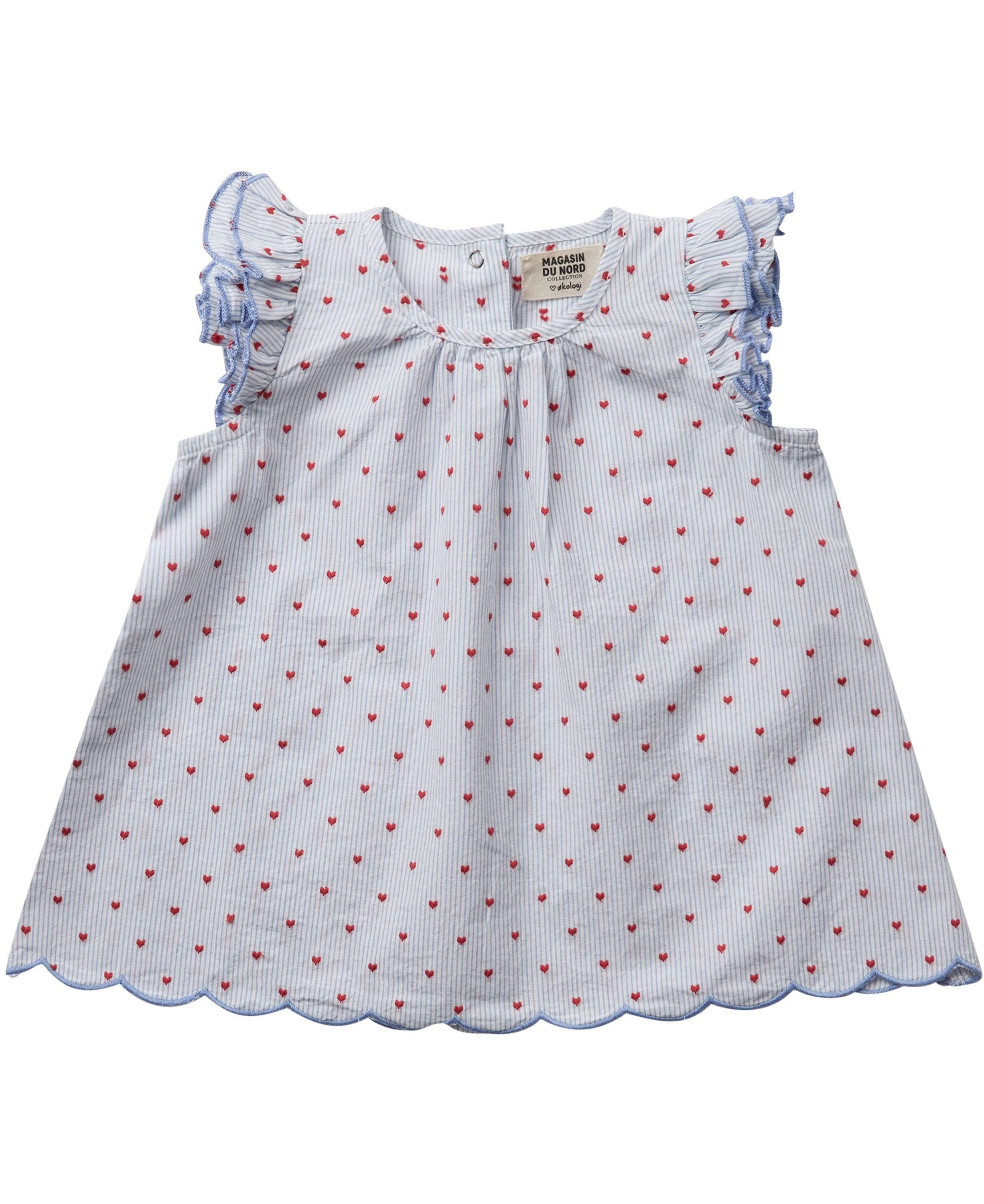Magasin Fatou Baby Dress Gots Str 6 mdr / 68 cm Blue Stripe Combo Kjoler Bomuld.