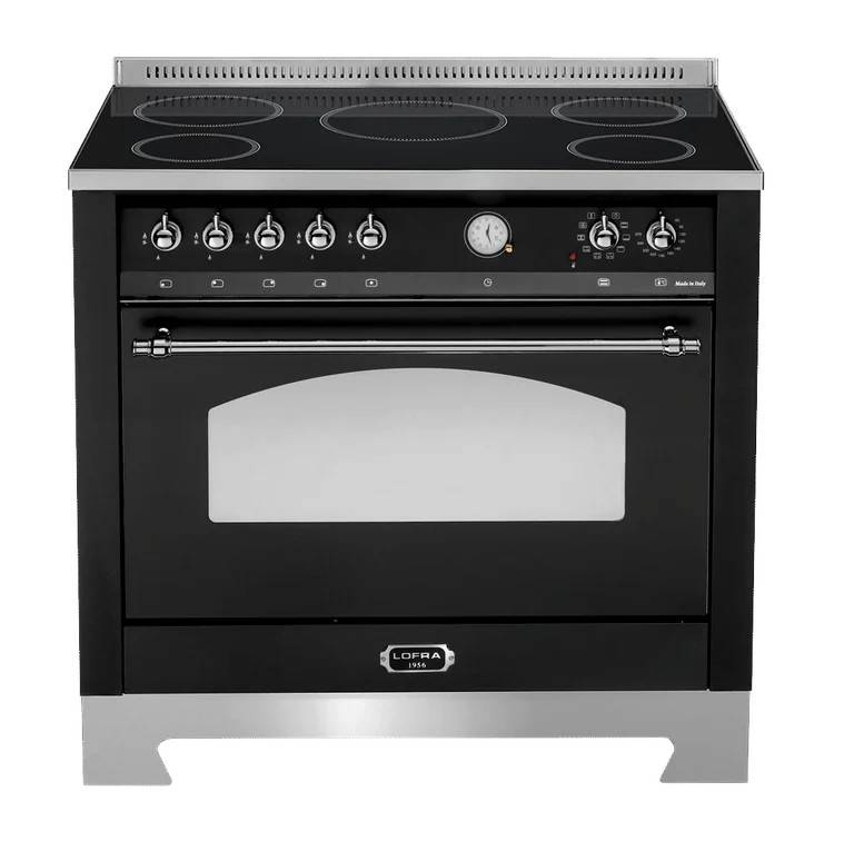 Dolce Vita - Induktionskomfur 90 cm (1 ovn) Sort - Sort/Krom - Lofra.