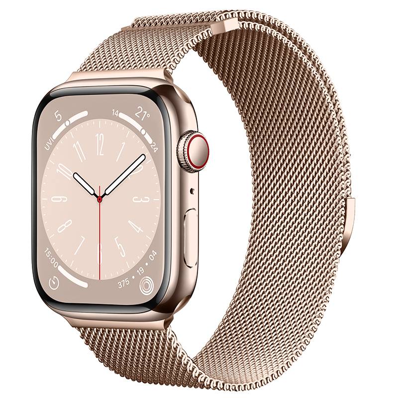 Armband Milanese Apple Watch Series 9 41mm Roséguld