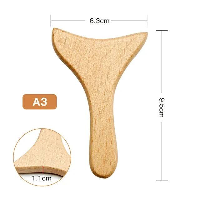 Face Massager Maderoterapia Face Roller Mini Wood - A3