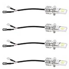 4PCS H3 Super Bright LED Strålkastare Dimljus Driving Lamp Bulb Kit 6000K Vit 100W
