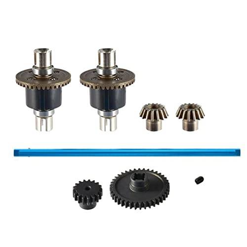 for S 1/18 RC Car Metal Differential Kit 38T Gear 17T Gear Differential Carrier Drive Shaft Steering Hub Differential Gears Worn Gear for WLtoys A949 A959 A969 A979 K929 A959-B A969-B A979-B PLUT