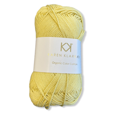 Pastel Yellow. Økologisk bomuldsgarn. Karen Klarbæk. Pr. 50 g.