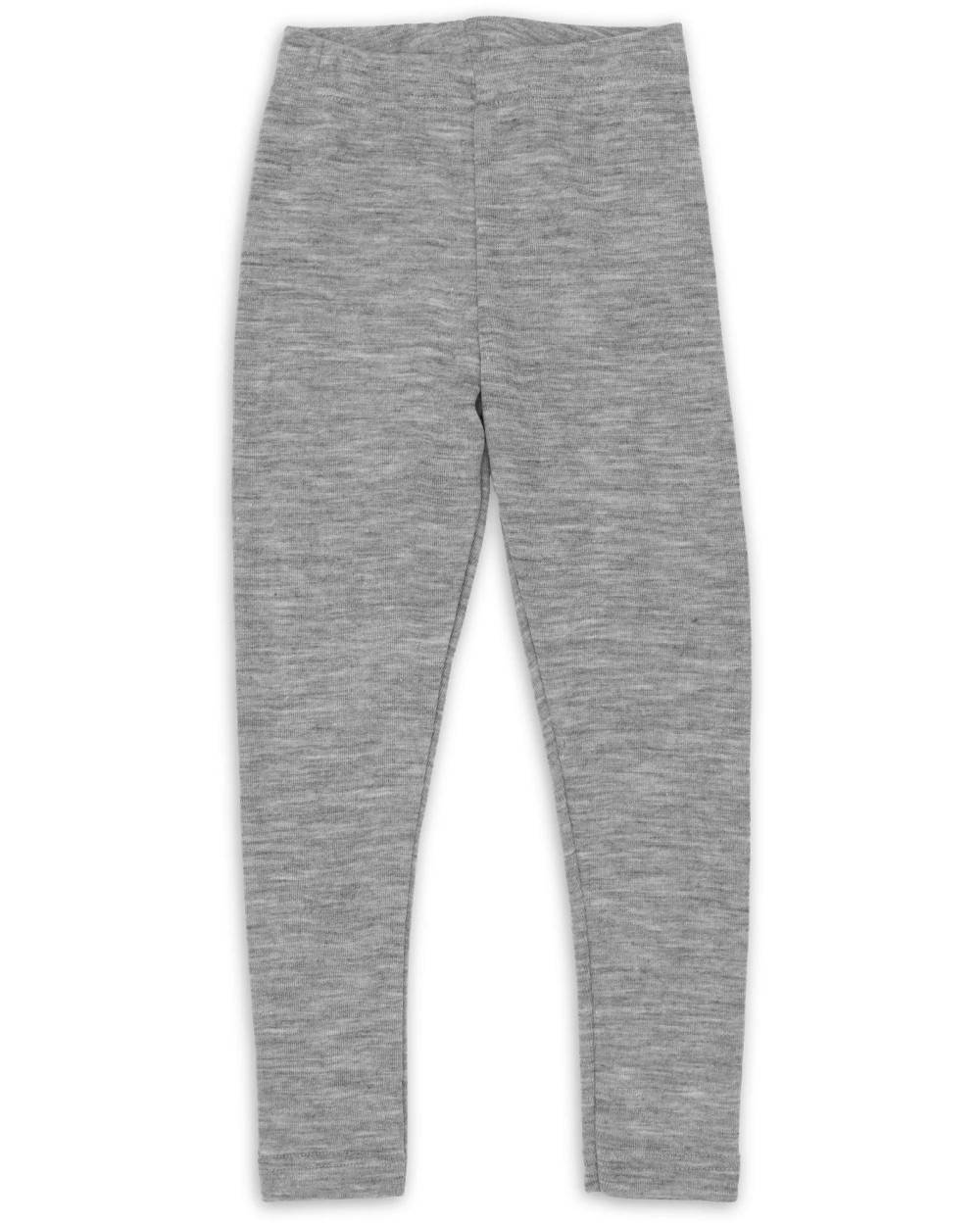 Barnleggings i 70/30 ekologisk merinoull/silke – Ljusgrå