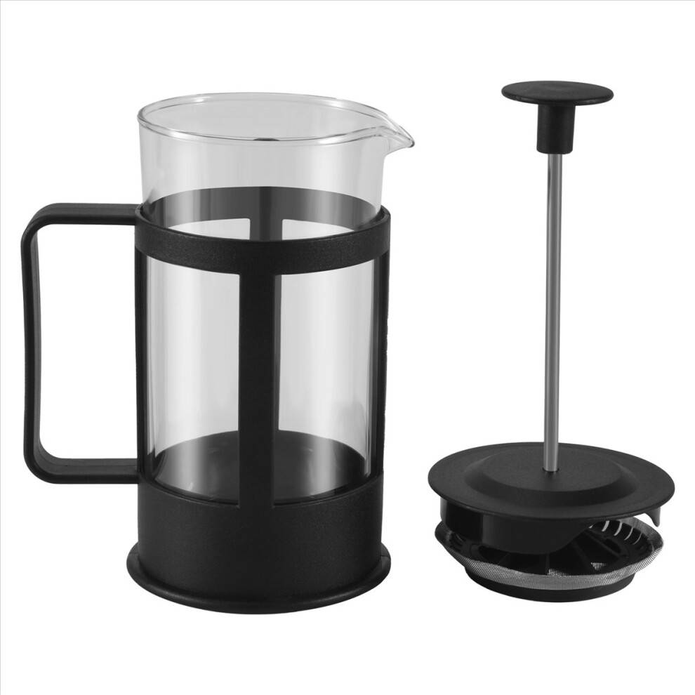 French Press kaffe- og temaskine 12 oz, fortykket borosilikatglas, rustfri og tåler opvaskemaskine