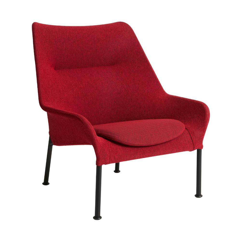 HAY O2 Lounge Chair Mjuk Röd & Svart