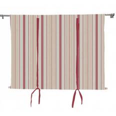 Hissgardin ULLA randig, röd/beige (Hissgardin B 160 x H 90 cm)