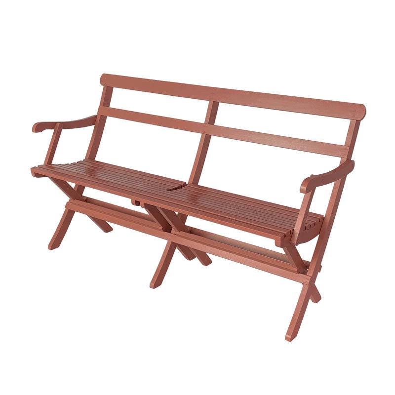 Trädgårdssoffa Solbacka - Karmsoffa, hopfällbar, 150 cm - FR = Faluröd